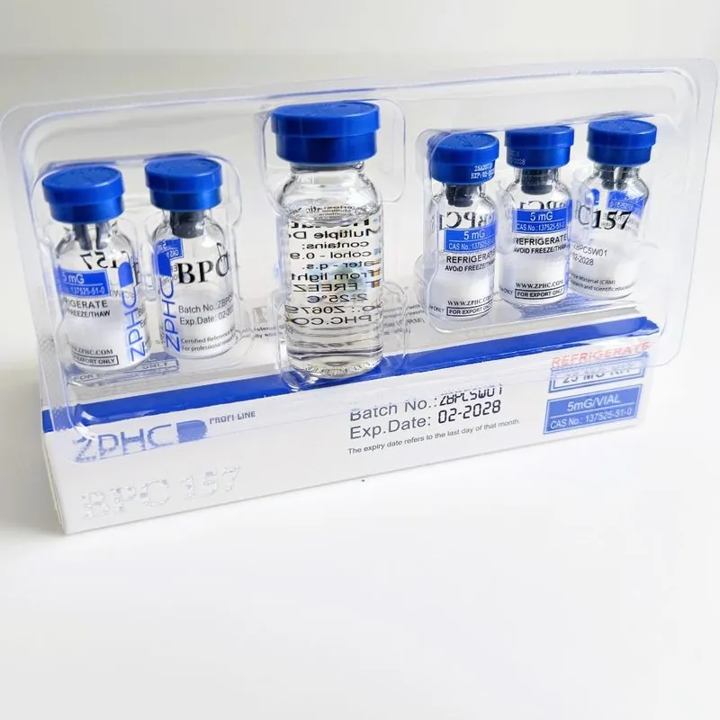 BPC-157 vials with the ZPHC manufacturer label